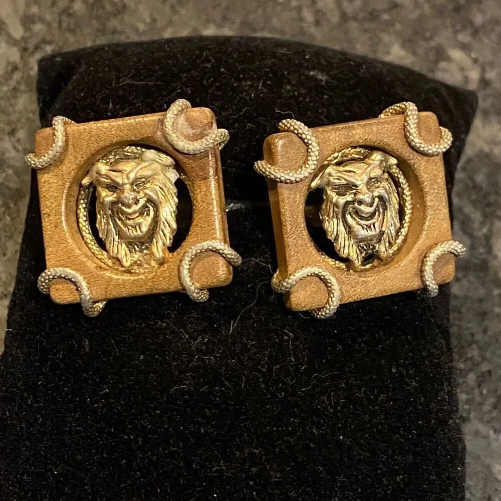 SWANK Devil Gargoyle Cufflinks Vintage